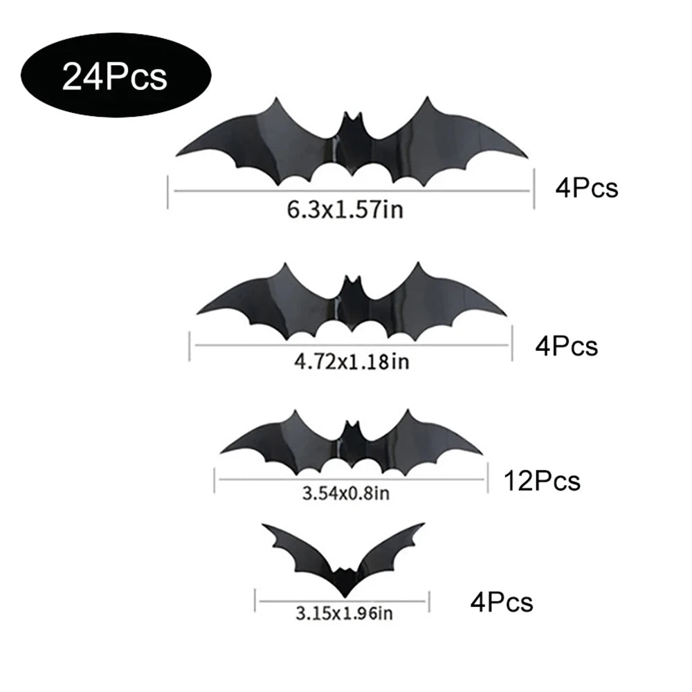 Halloween Bats Decorations - 3D PVC Wall Stickers