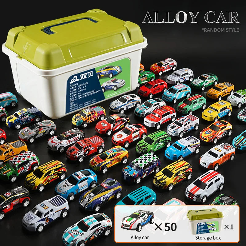 Alloy Toy Car Set - Pull-Back Mini Model Gift for Kids