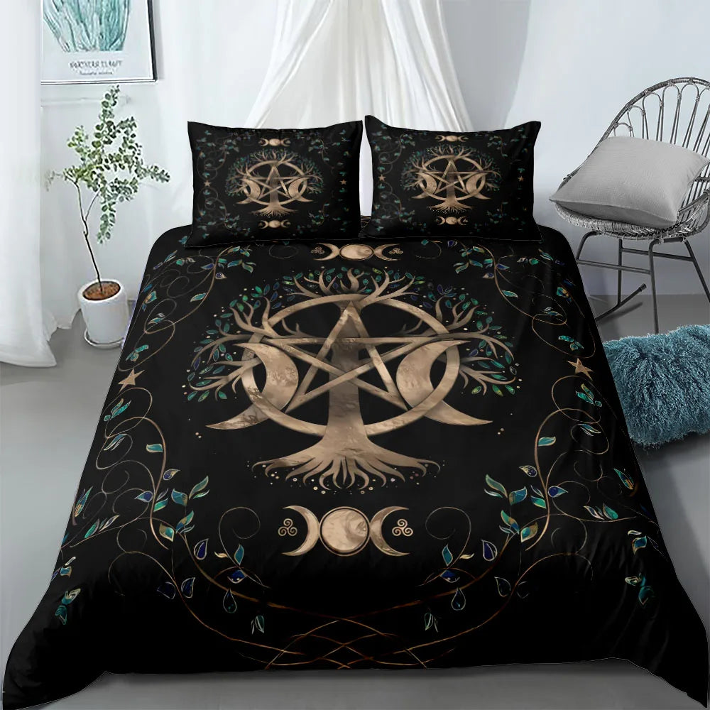 Parure de lit celtique Yggdrasil céleste