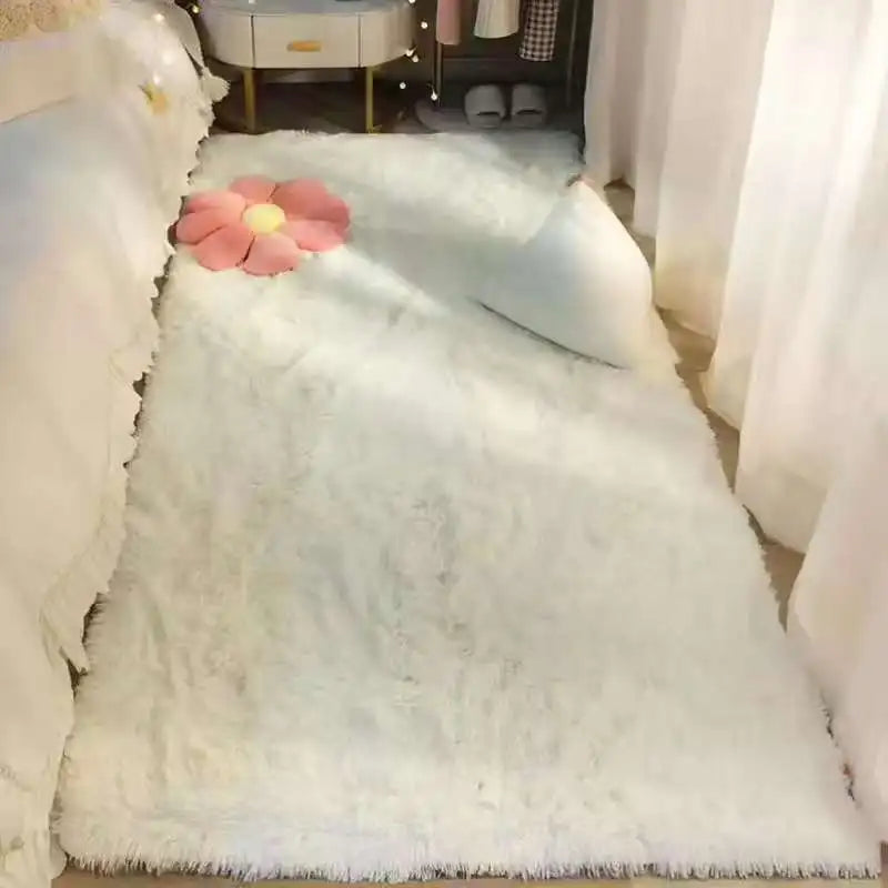 Tie-Dye Fluffy Carpets - Warm Plush Floor Mats for Kids
