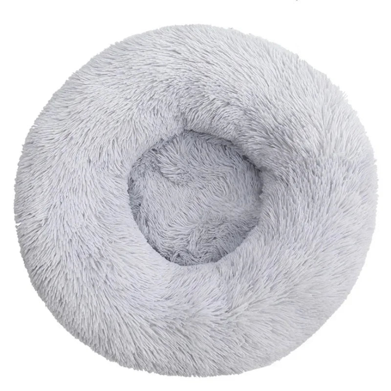 Round Plush Pet Bed - Super Soft for Large Dogs & Cats