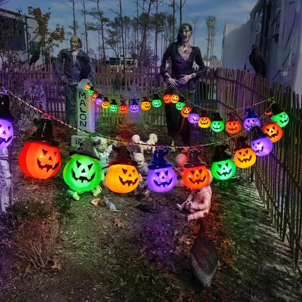 Pumpkin String Lights - RGB LED Indoor Outdoor Decoration