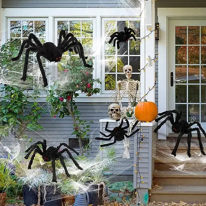Extra Large Plush Black Spider - Halloween Decoration