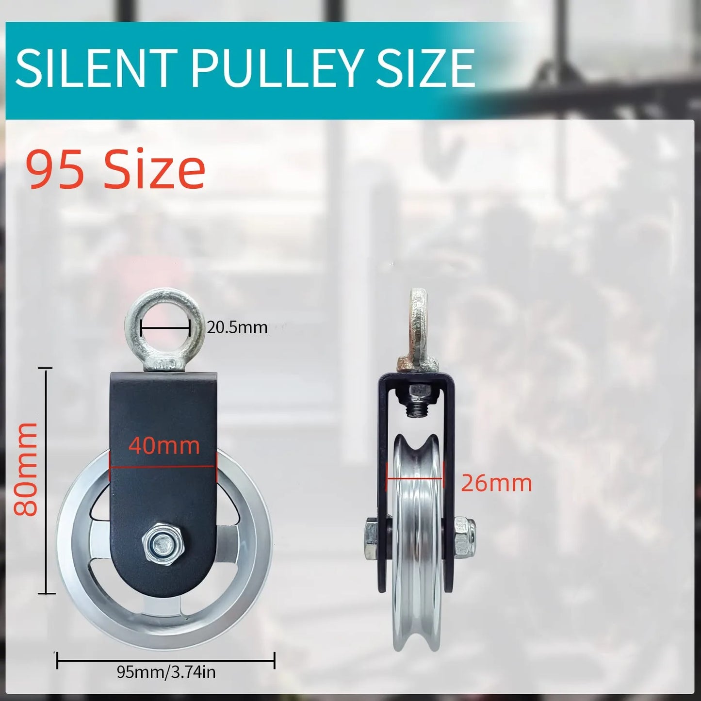 Polea de aluminio de alta resistencia - Sistema de fitness con rotación de 360°