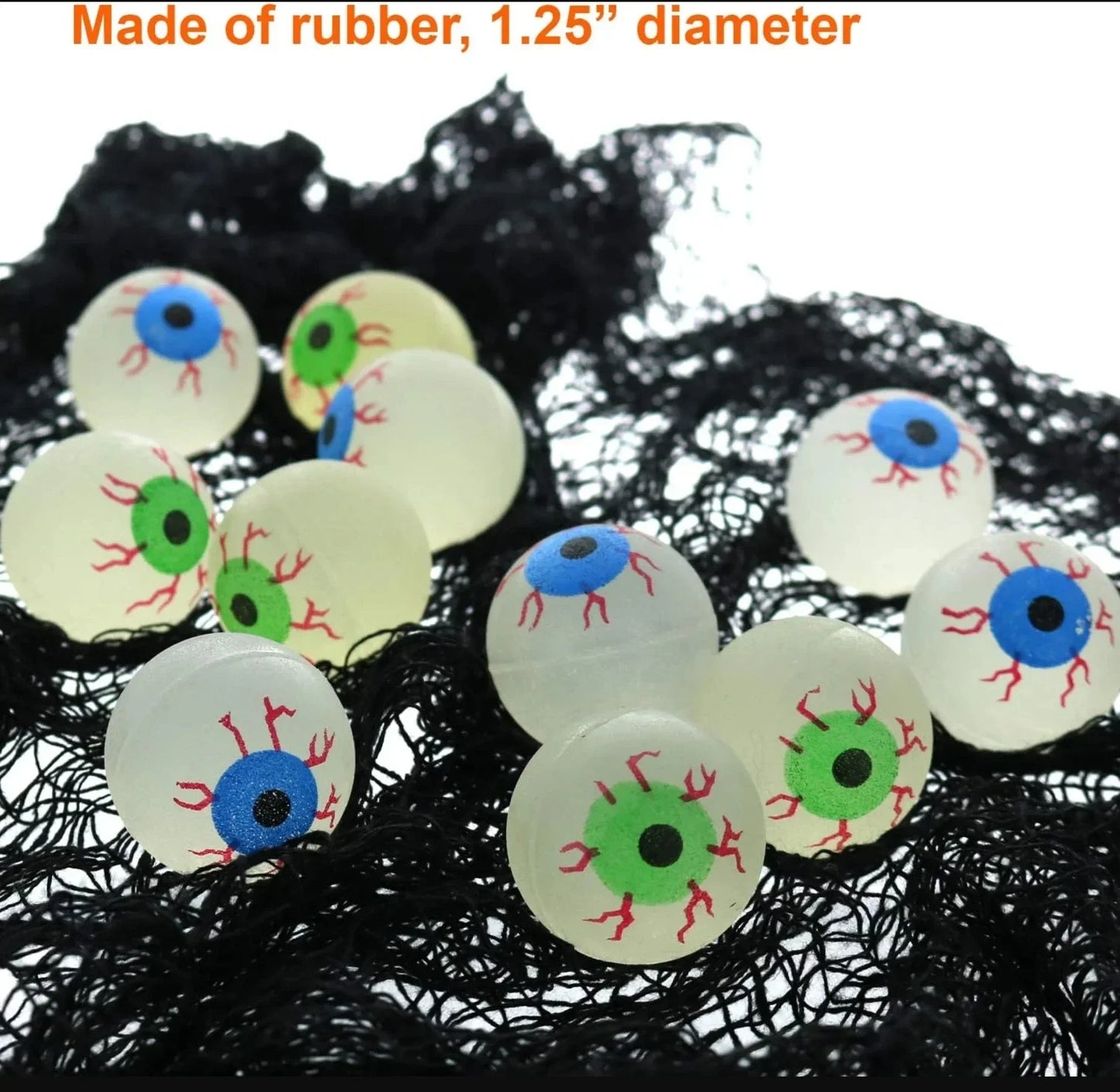 Glow in Dark Eyeball Bouncy Ball - Halloween Toys