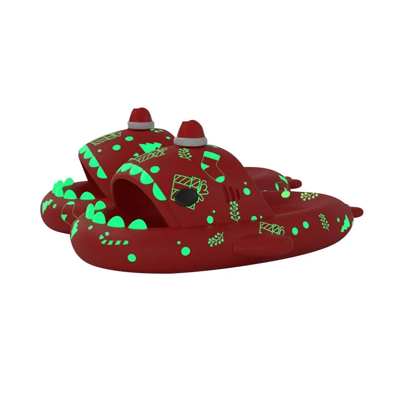 Glow-in-the-Dark Shark Slipper Sandals