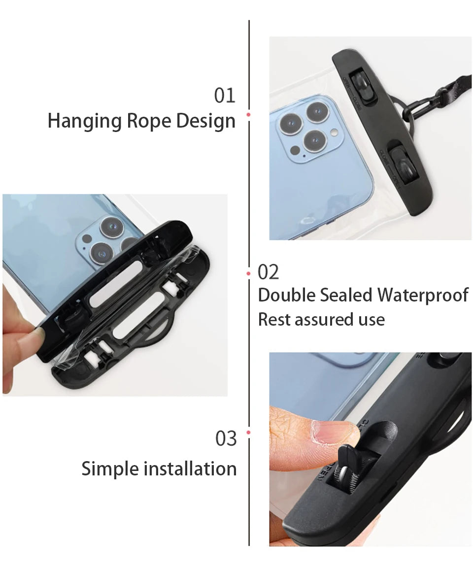 Waterproof Phone Case - Universal Underwater Pouch for Swimming