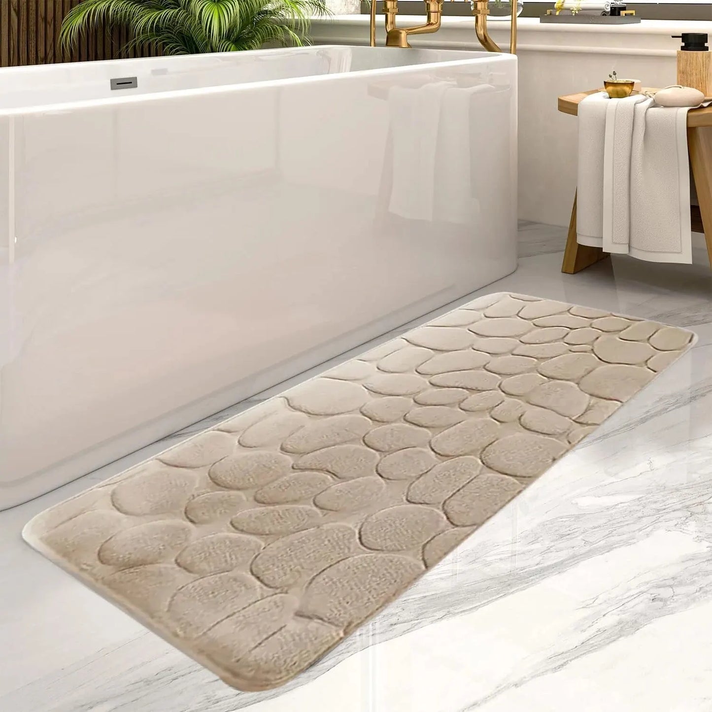 Large Water Absorbent Bath Mat - Anti-Slip Door Mat