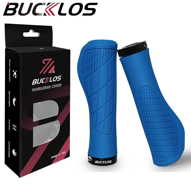 Bicycle Handlebar Grip - Rubber Shock Absorbing Lockable MTB