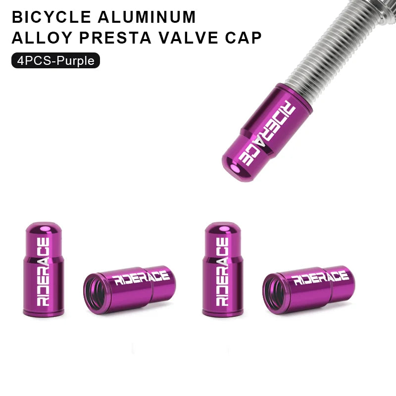 Bicycle Tire Valve Cap - Aluminum Alloy CNC Presta Valve