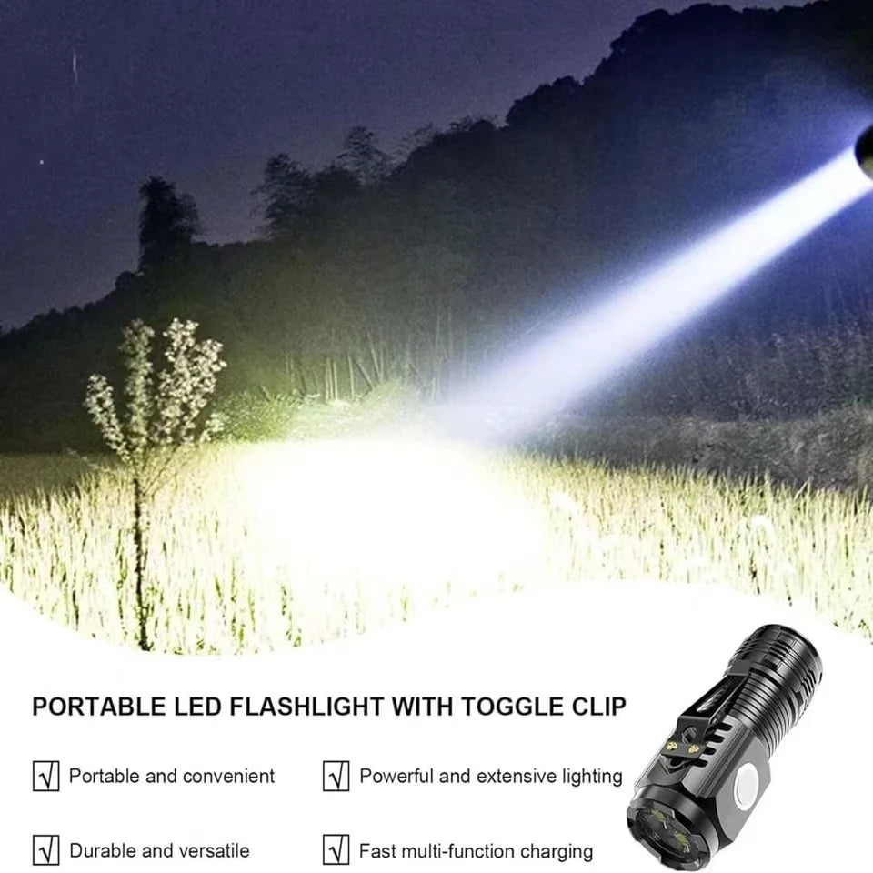 Cap Clip LED Flashlight - Hands-Free Mini Light
