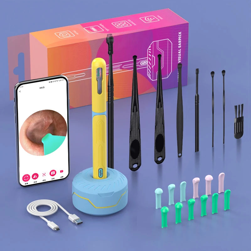 WiFi Ear Cleaner Camera - 6 LED Lights 3.6mm HD Video Otoscope