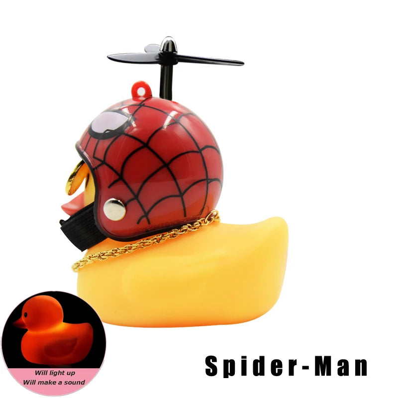 Rubber Yellow Duck Bike Bell with Lights - Kids Cute Horn