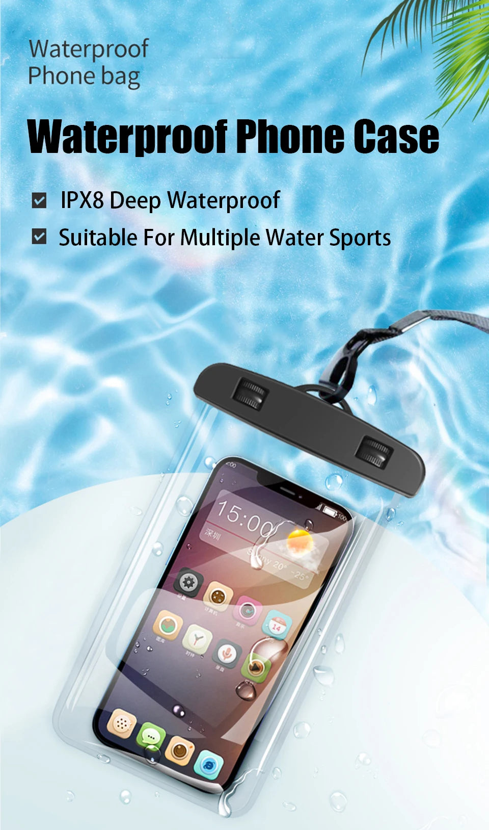 Waterproof Phone Case - Universal Underwater Pouch for Swimming