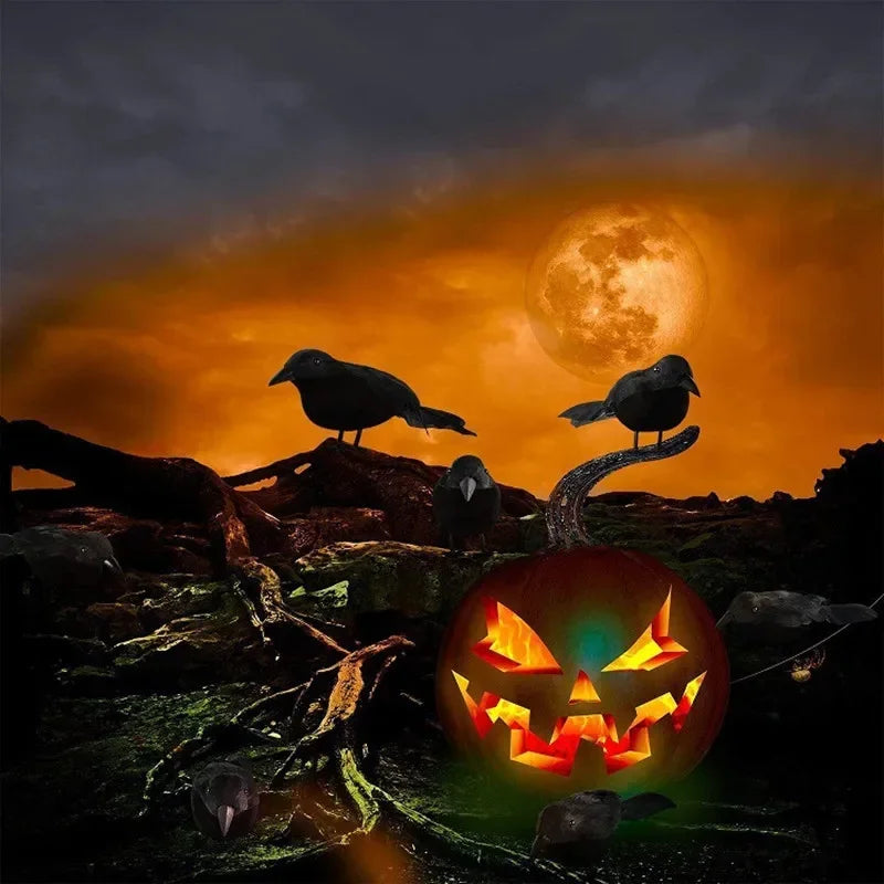 Realistic Artificial Crows - Halloween Party Ornament