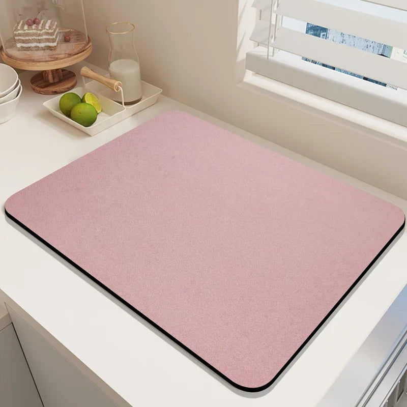 Diatomaceous Earth Kitchen Placemat - Premium Absorbent Drying Pad
