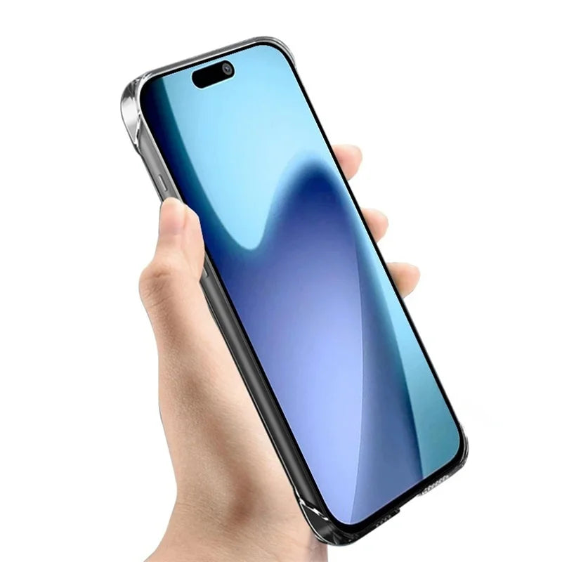 Frameless Clear iPhone Case - Slim Transparent Hard PC Cover