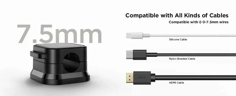 Magnetic Cable Clip & Cord Organiser - Workspace Management Solution