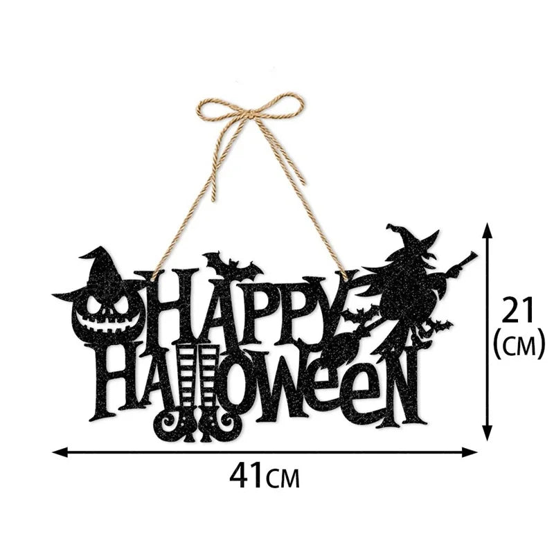 Halloween Hanging Ghost Mask Door Curtain - Haunted House Decor