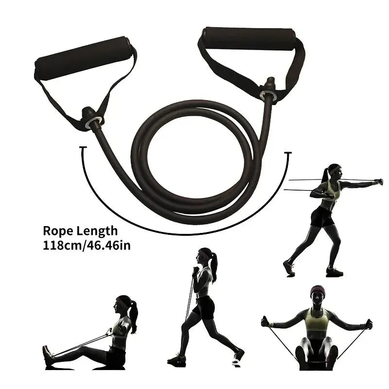 Exercise Resistance Belt with Handle - Elastic Fitness Band for Home Workouts