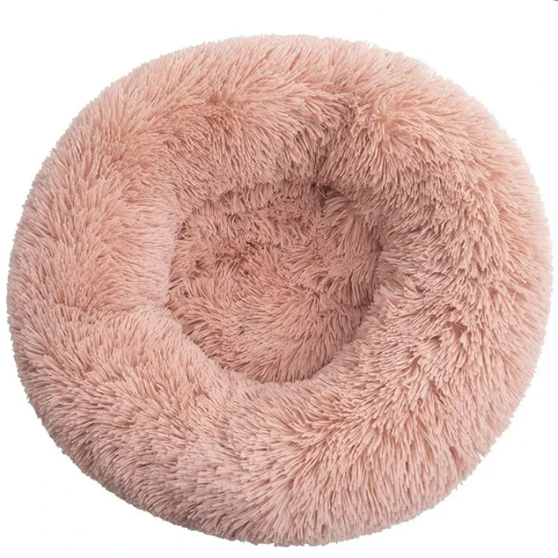 Round Plush Pet Bed - Super Soft for Large Dogs & Cats
