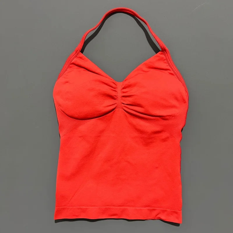 Impact Longline Strappy Sports Bra - Open Back Yoga Tank Top