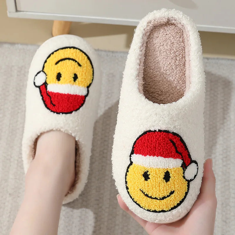 Plush Winter Slippers - Fluffy Cotton Non-Slip Indoor Shoes