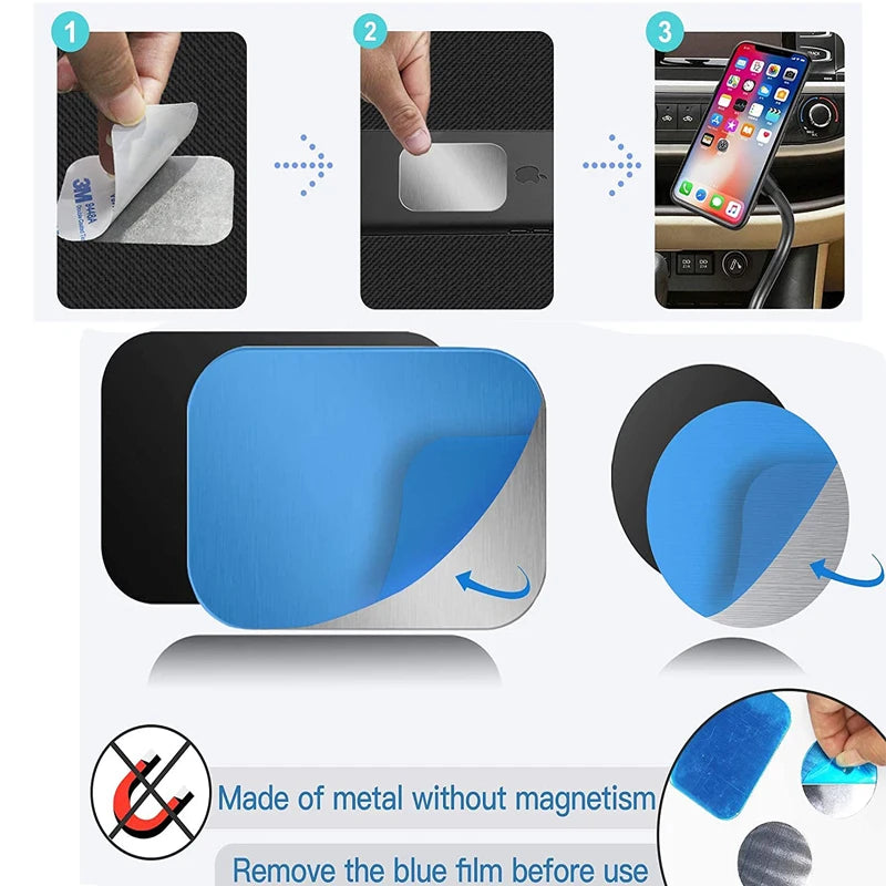 Magnetic Phone Car Holder Metal Plate - Universal Fit
