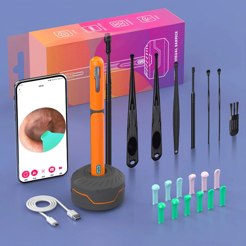 WiFi Ear Cleaner Camera - 6 LED Lights 3.6mm HD Video Otoscope