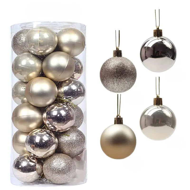Christmas Ball Ornaments - Multicolor Electroplating Pendant Set