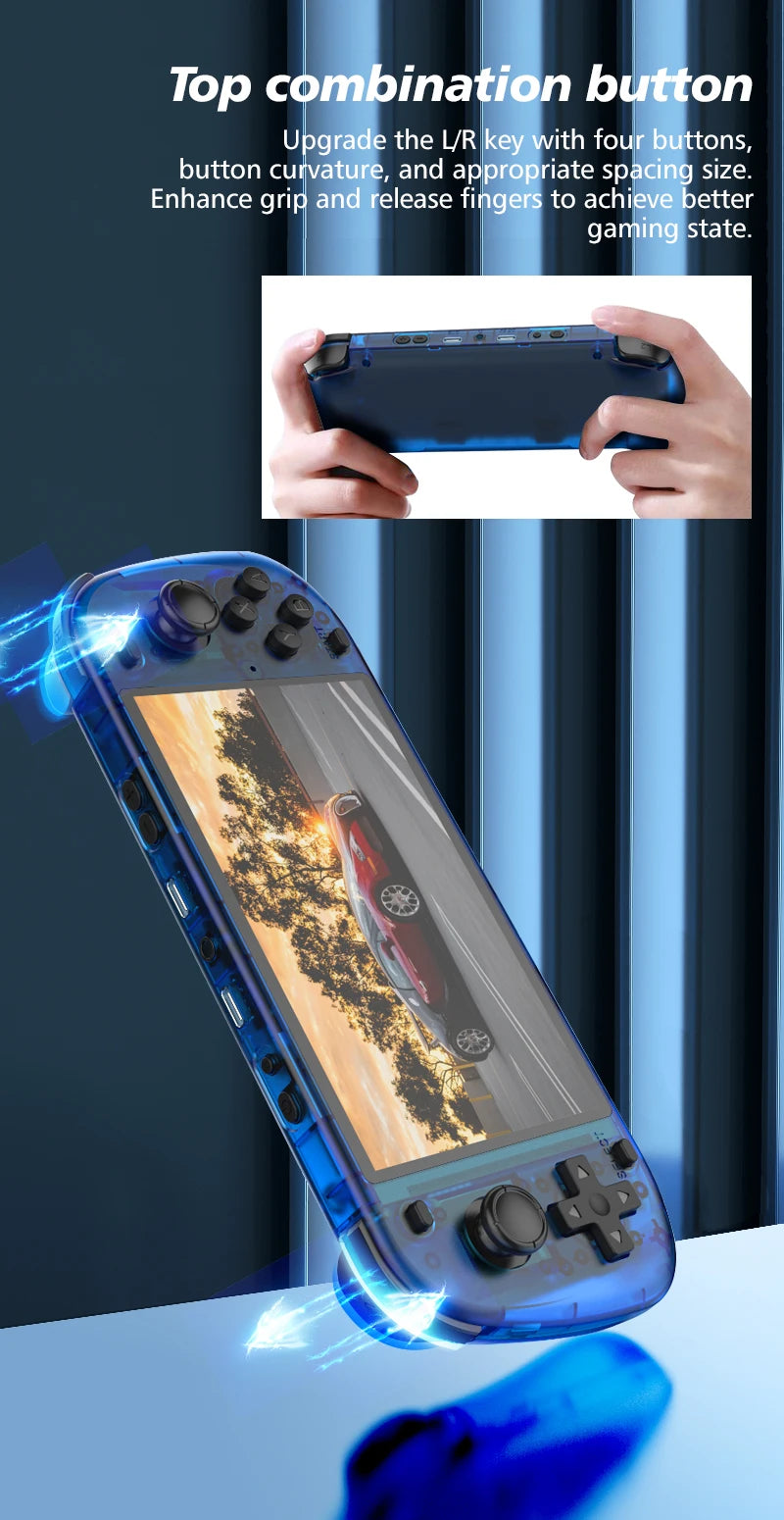 Large Screen Retro Handheld Game Console - Portable Gaming Device