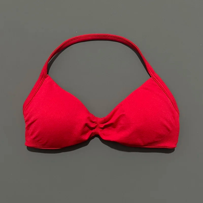 Impact Strappy Sports Bra - High Support Halter Workout Top