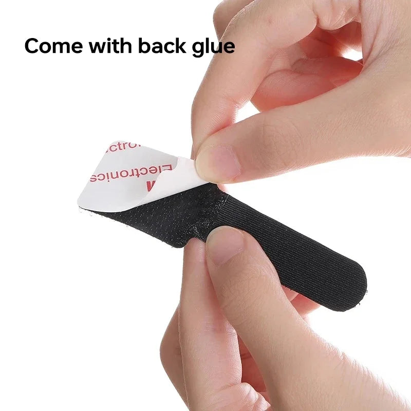 Attaches de rangement de câbles - Attaches en nylon amovibles pour la gestion des câbles