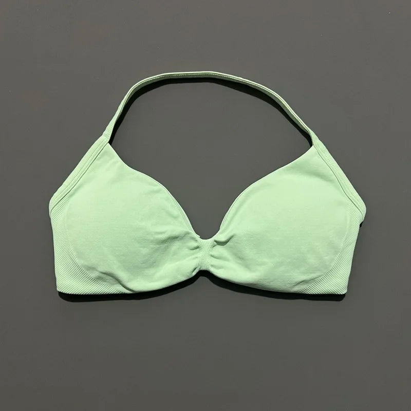Impact Strappy Sports Bra - High Support Halter Workout Top