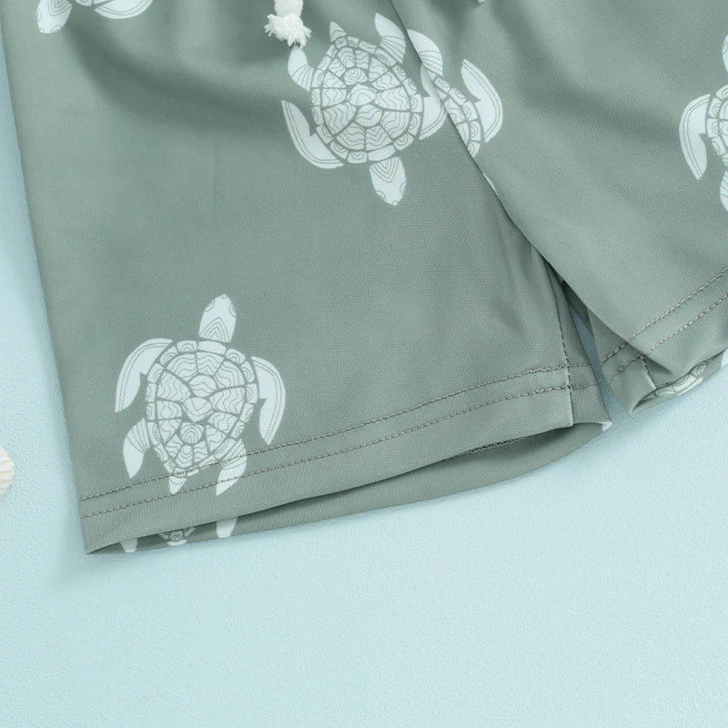 Bañador hawaiano para niños pequeños - Cintura elástica