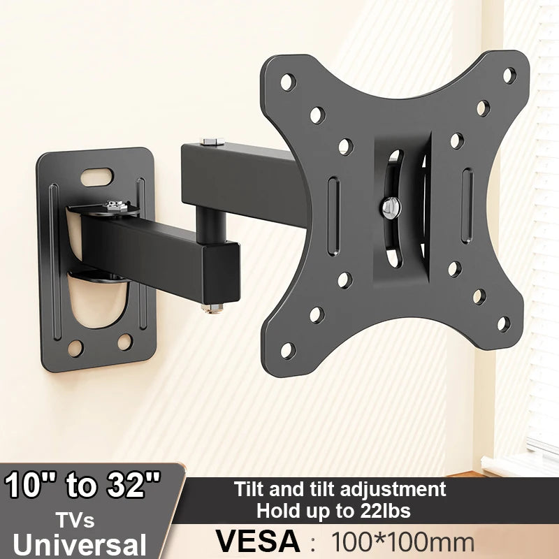 Full Motion TV Wall Mount - Articulating Bracket 10-32 Inch