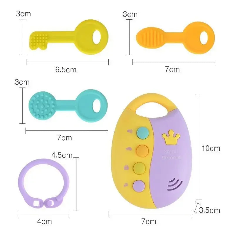 Toddler Car Key Toy - Sound Light Music Remote Safety Education