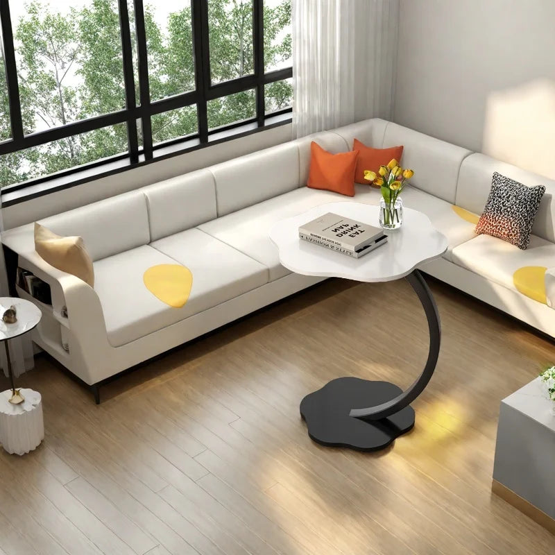Light Luxury Round Side Table - Modern Metal Coffee Table