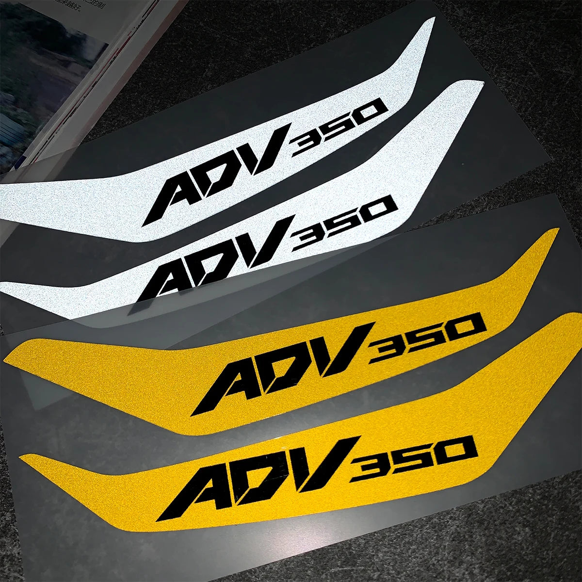 Motorcycle Handlebar Handguard Reflective Sticker - Custom Vinyl Decal