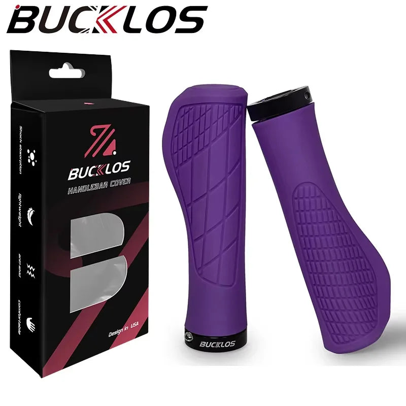 Bicycle Handlebar Grip - Rubber Shock Absorbing Lockable MTB
