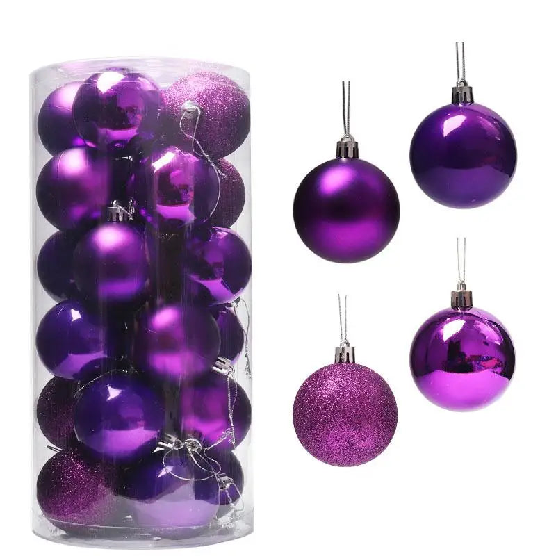 Christmas Ball Ornaments - Multicolor Electroplating Pendant Set