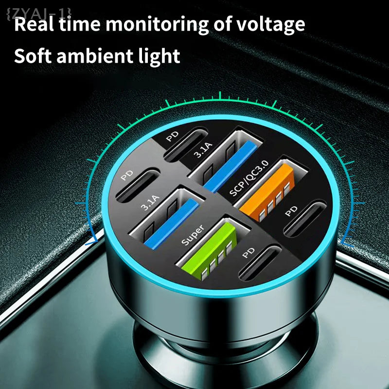 8-port Car Charger for Mobile Phones