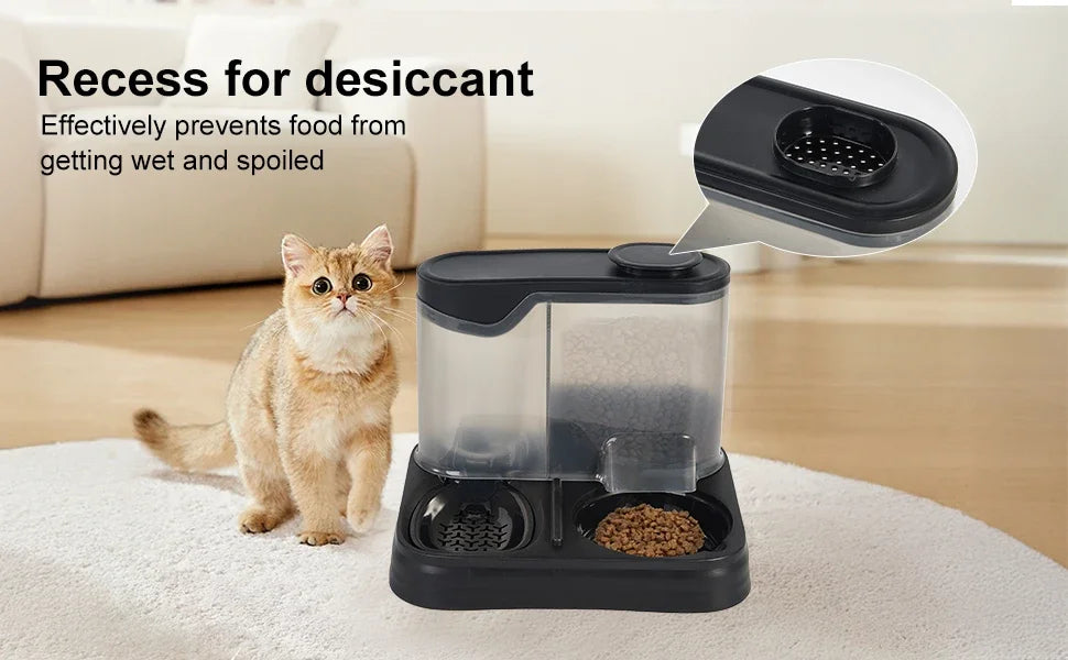 Automatic Cat & Dog Feeder - 2-in-1 Food & Water Dispenser