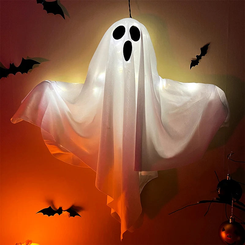 Halloween Ghost LED Light - Hanging Horror Prop Decoration