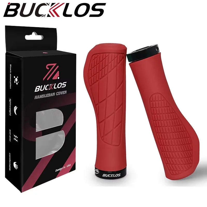 Bicycle Handlebar Grip - Rubber Shock Absorbing Lockable MTB