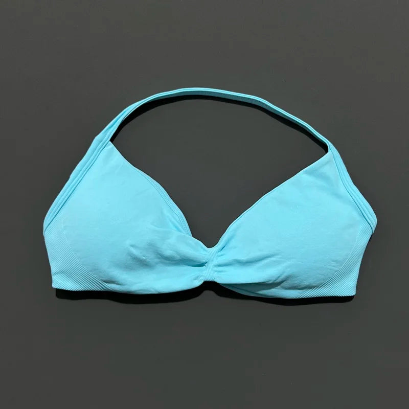 Impact Strappy Sports Bra - High Support Halter Workout Top