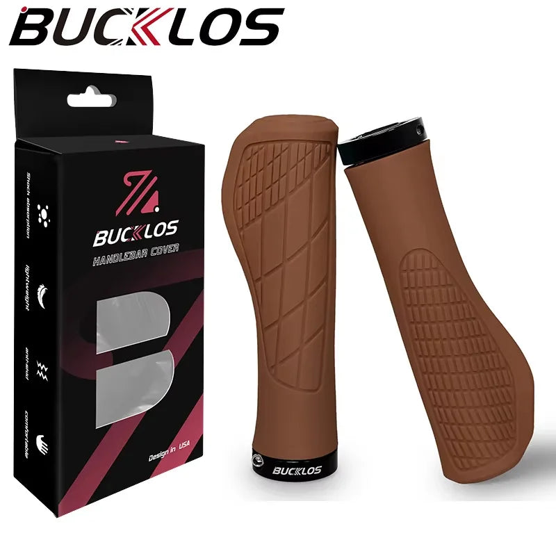 Bicycle Handlebar Grip - Rubber Shock Absorbing Lockable MTB