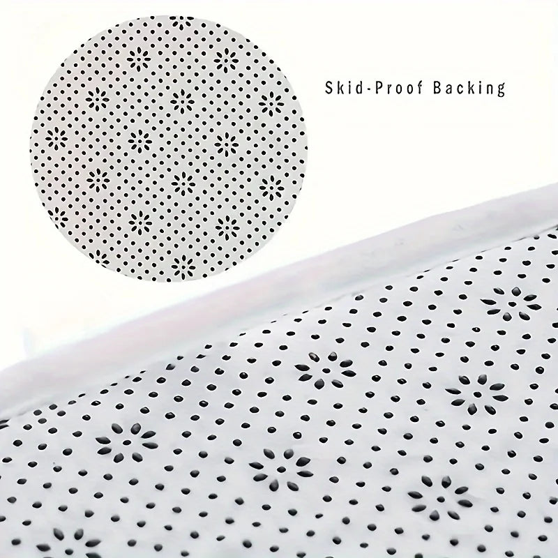 Embossed Flannel Bath Mat Set - Non-Slip Absorbent Floor Mats