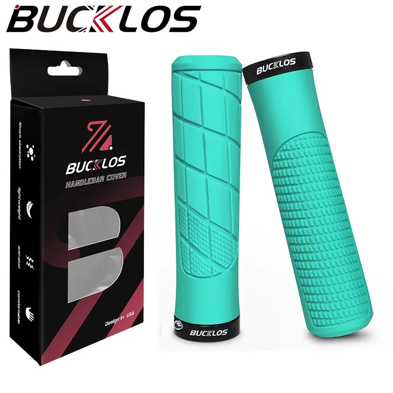 Bicycle Handlebar Grip - Rubber Shock Absorbing Lockable MTB