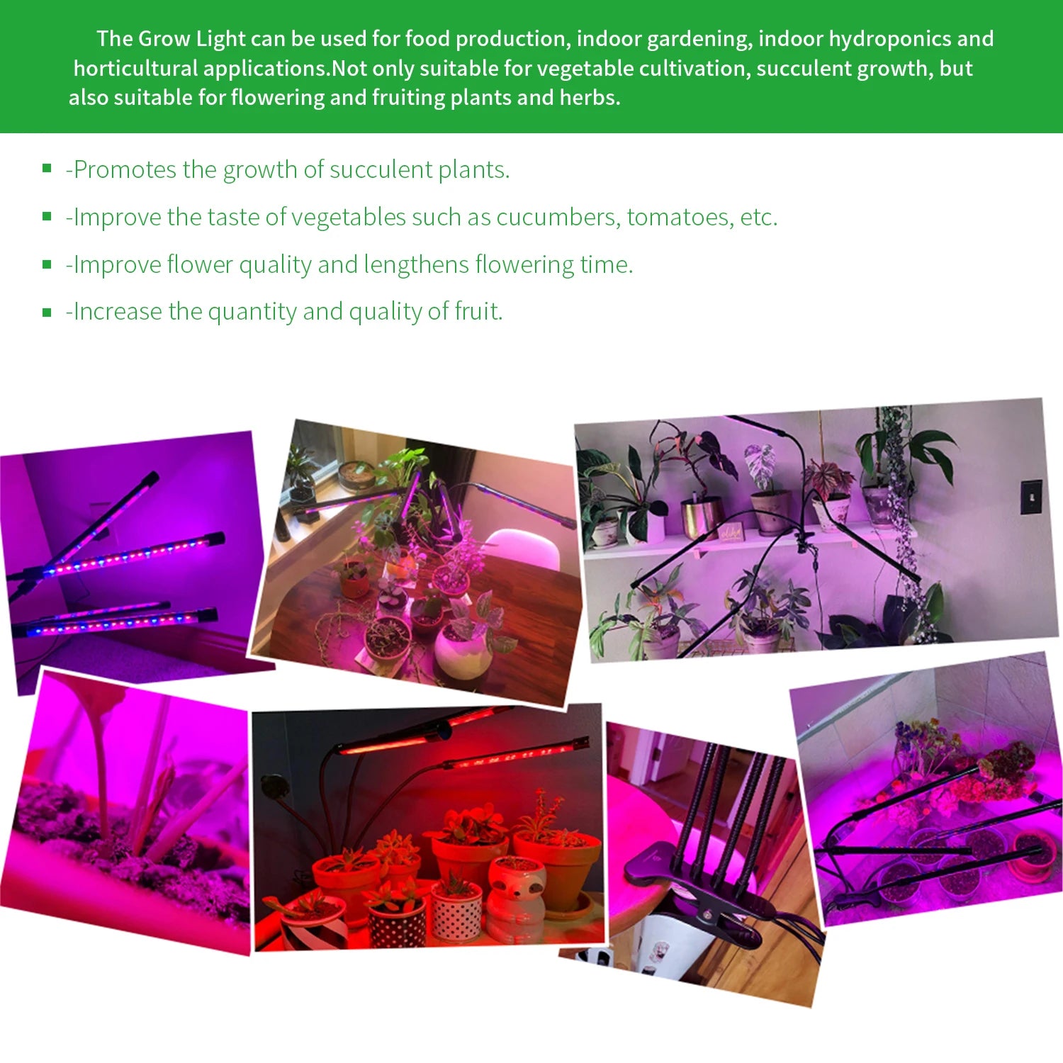 USB 5V LED Grow Light Bulb - Full Spectrum 10W-40W Phyto Lamp - Bascora